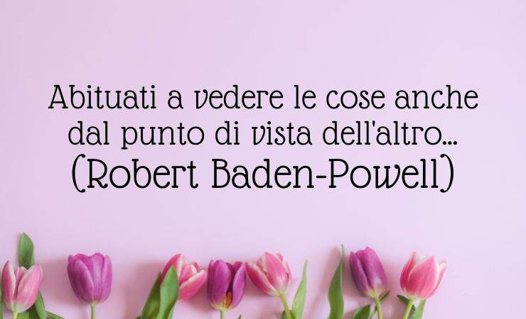 una frase e dei fiori a cornice