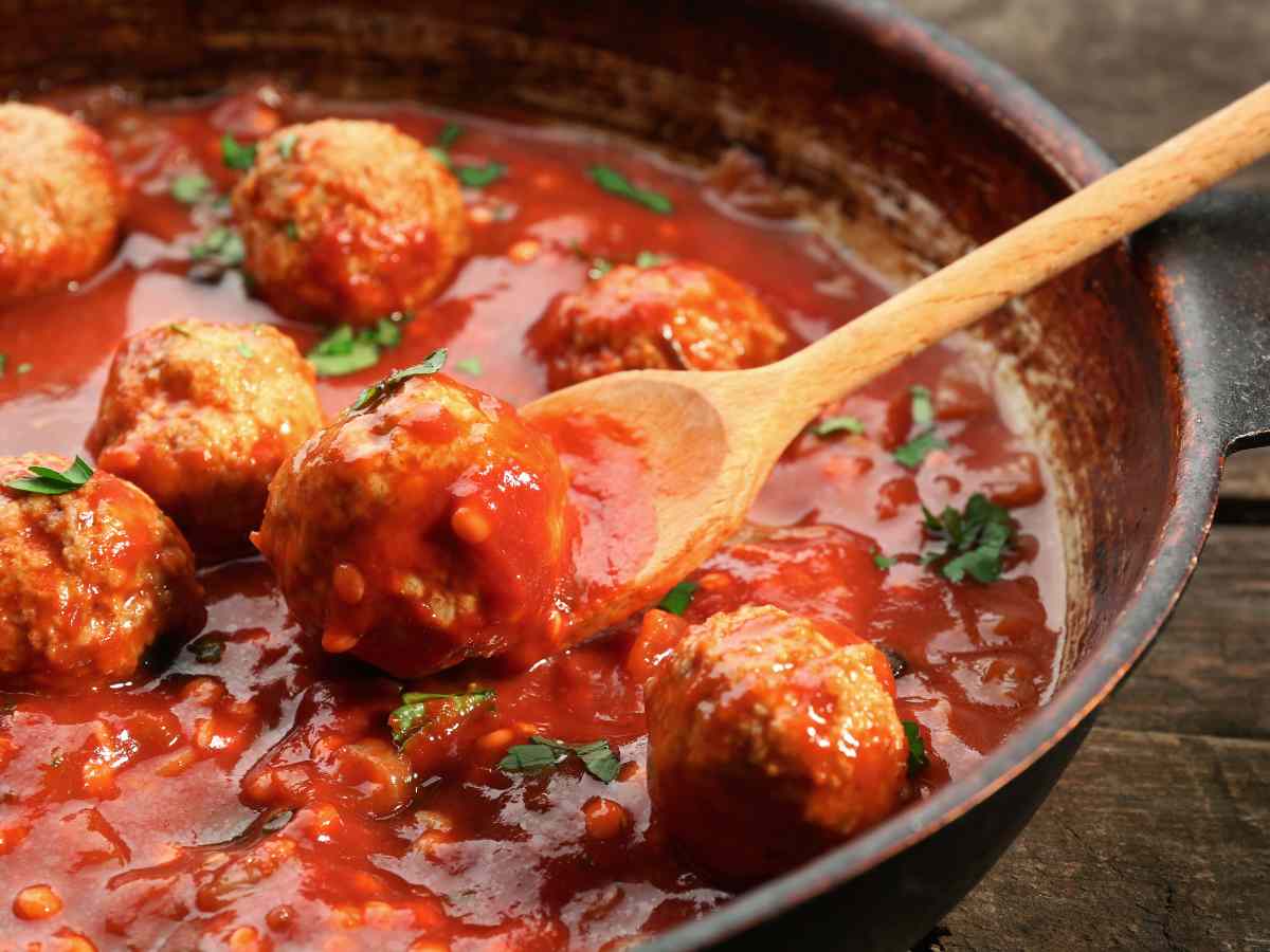 polpette al sugo in pentola