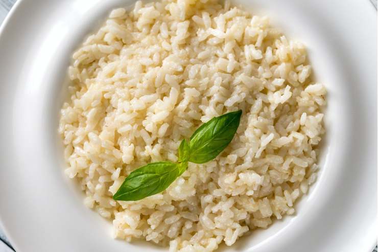 Piatto di risotto bianco